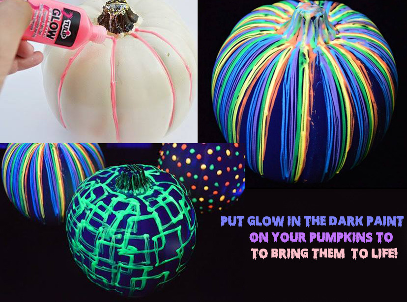 17+ Painting Pumpkin Ideas With Glow In The Dark Gif 45 9. Glow in the dark pumpkins