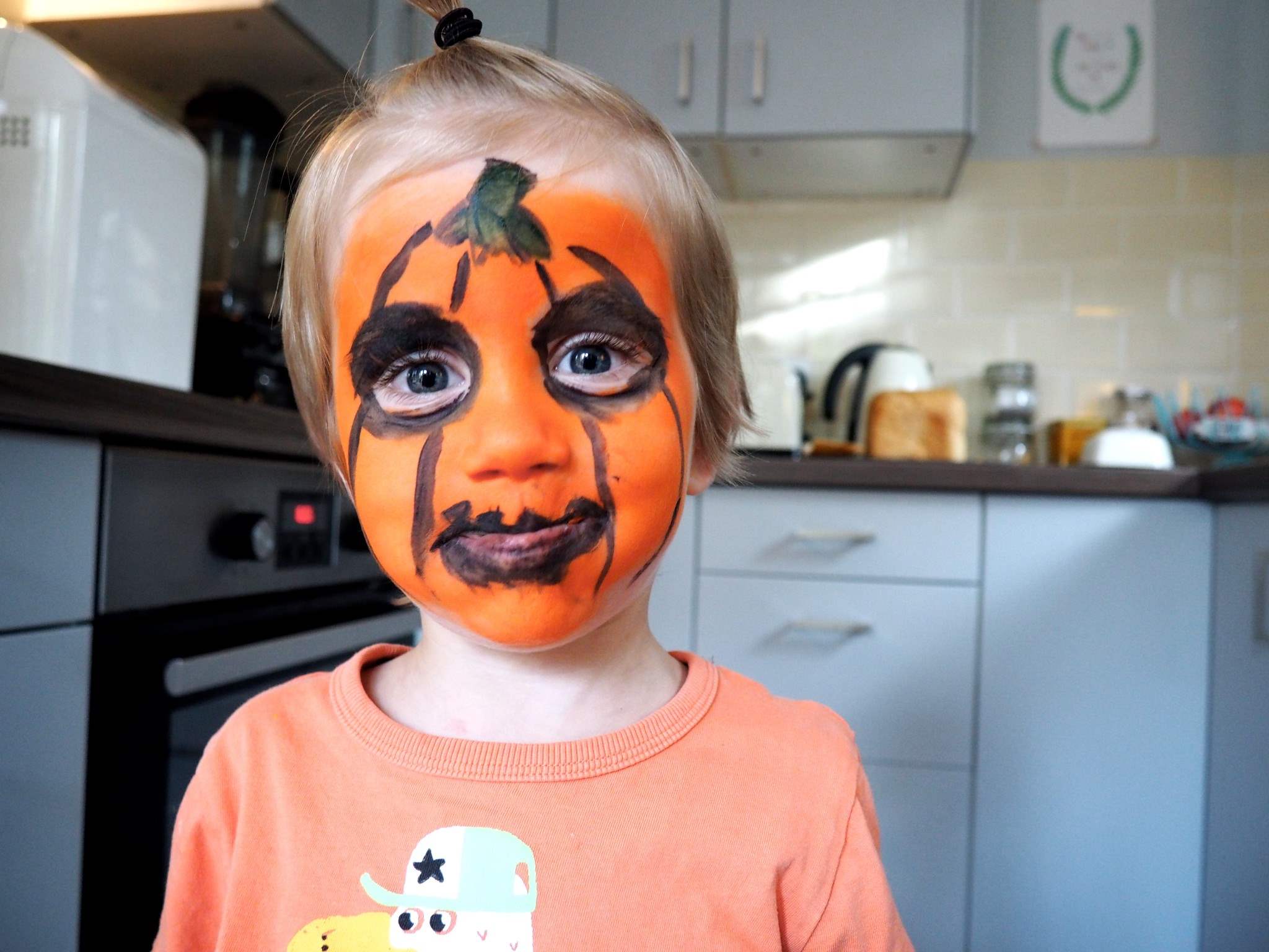 Halloween Pumpkin Face Paint 007