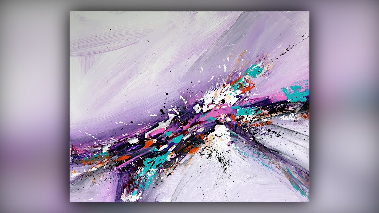 abstract acrylic painting for beginners step by step