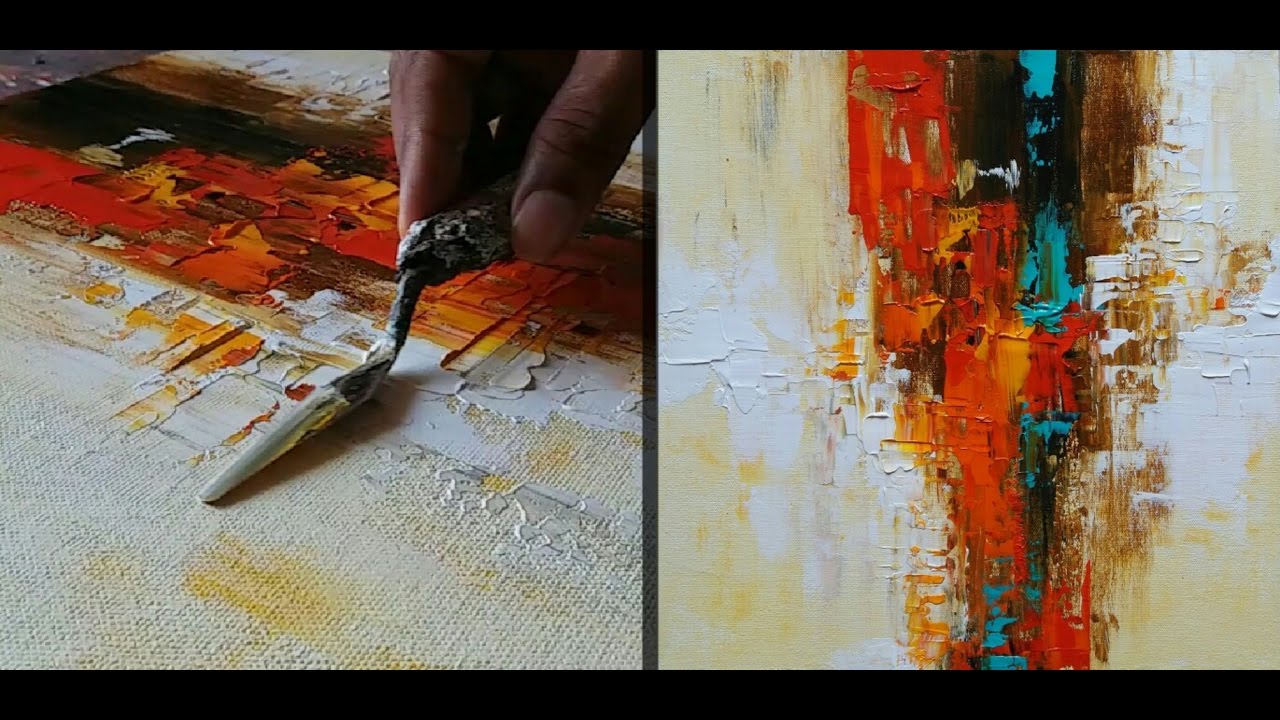 abstract acrylic painting tutorial for beginners step by step