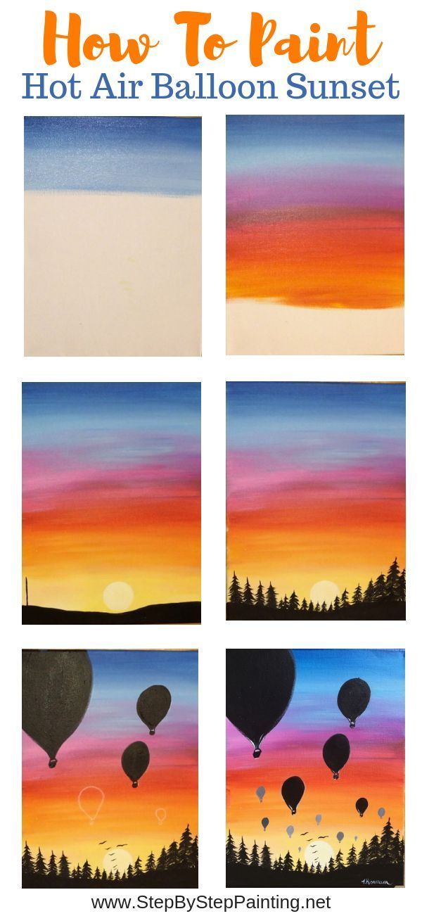 acrylic sunset canvas painting for beginners