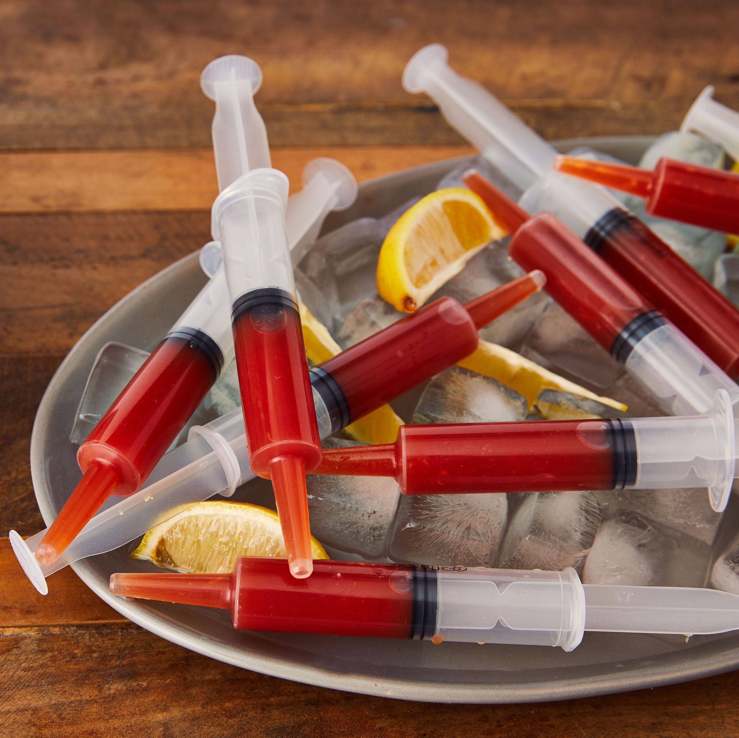 50+ 31 Spooky Halloween Ideas Pics 67 bloody mary syringes horizontal2 1540477593