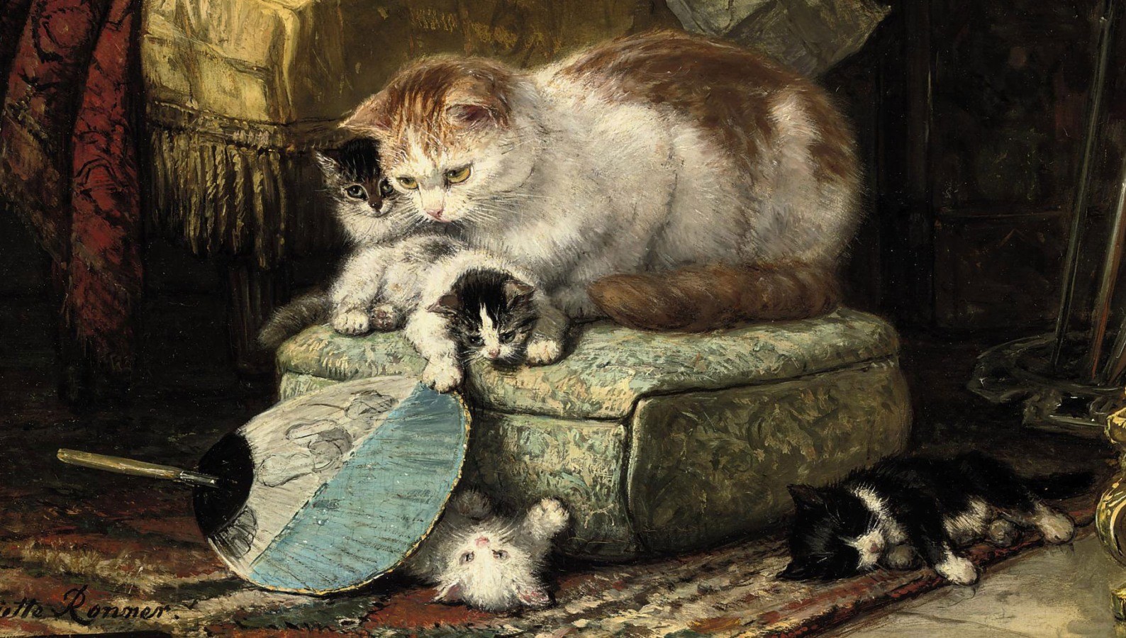 classical art famous cat paintings