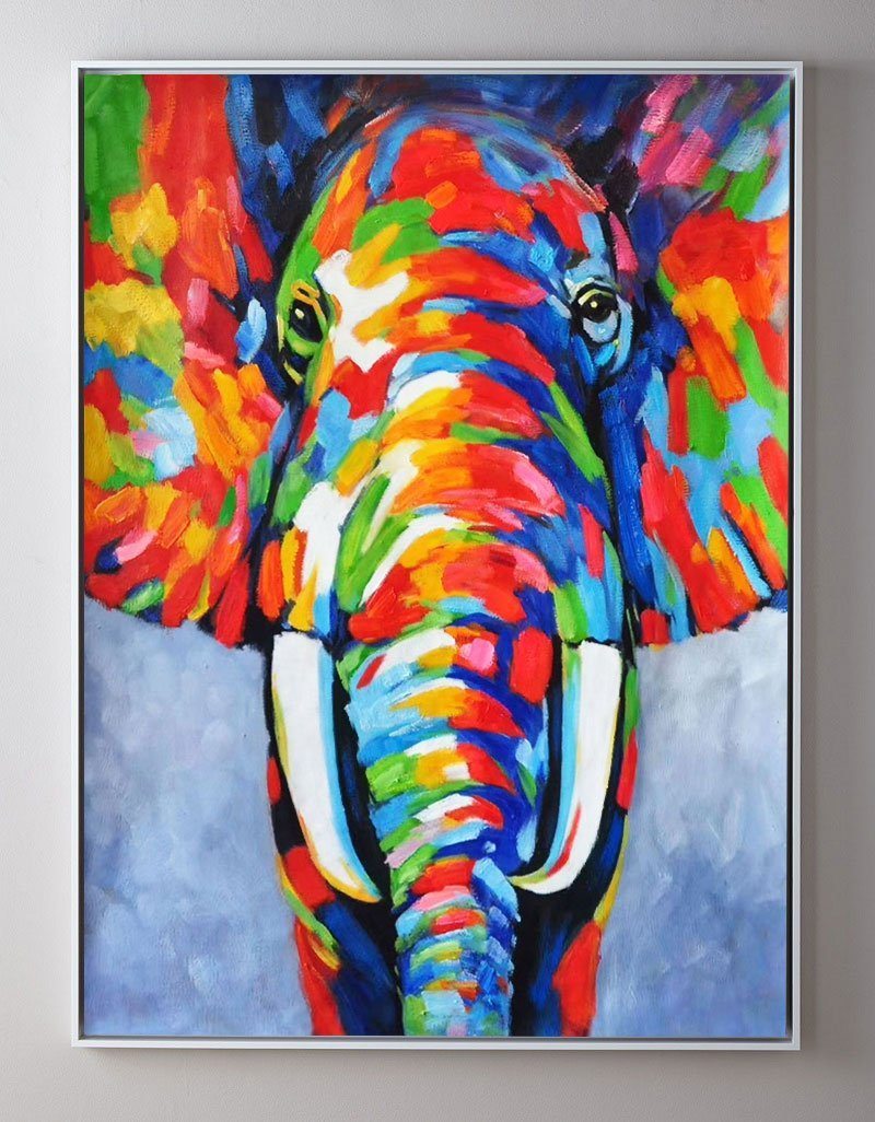 colorful abstract elephant painting