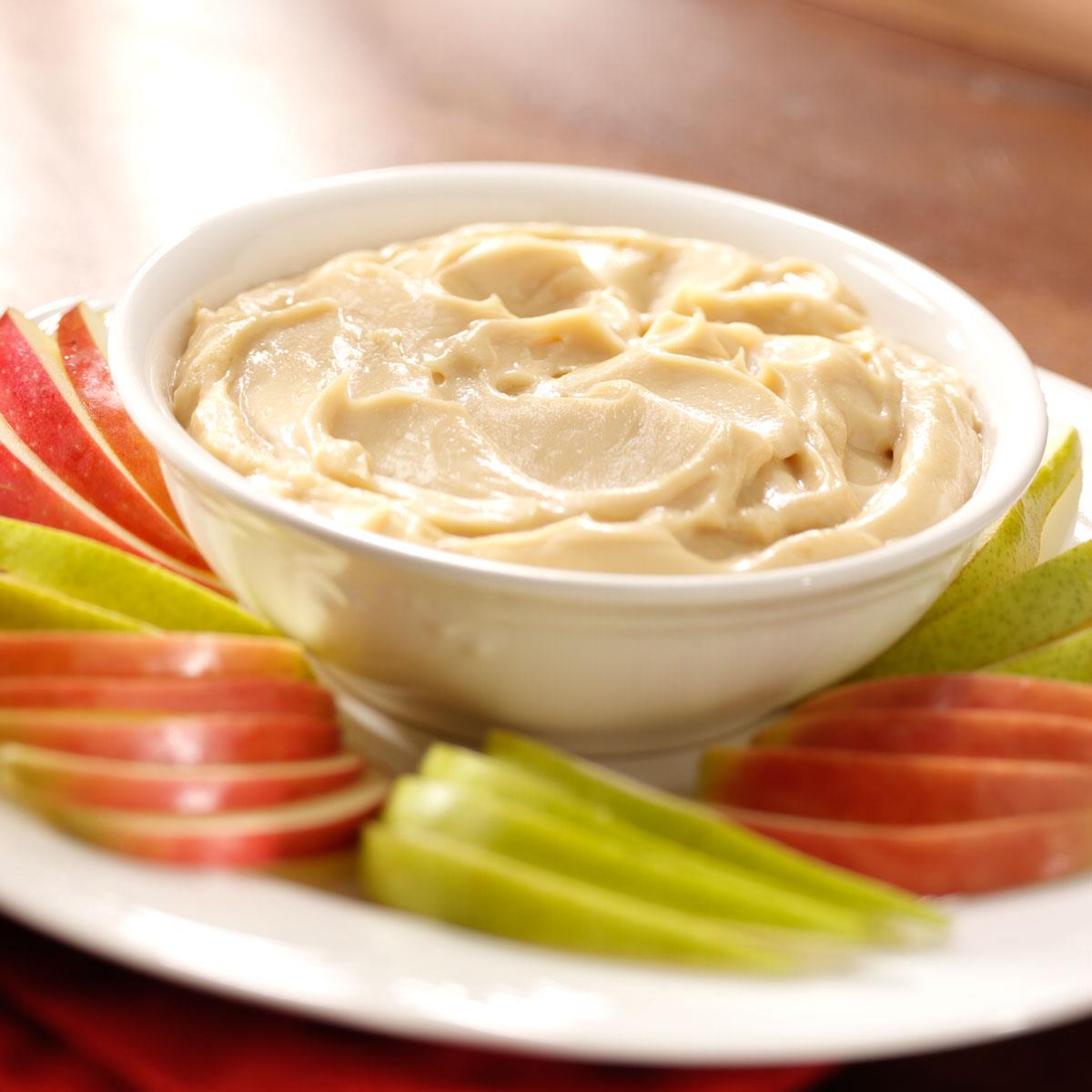 easiest way to make perfect creamy caramel fruit dip