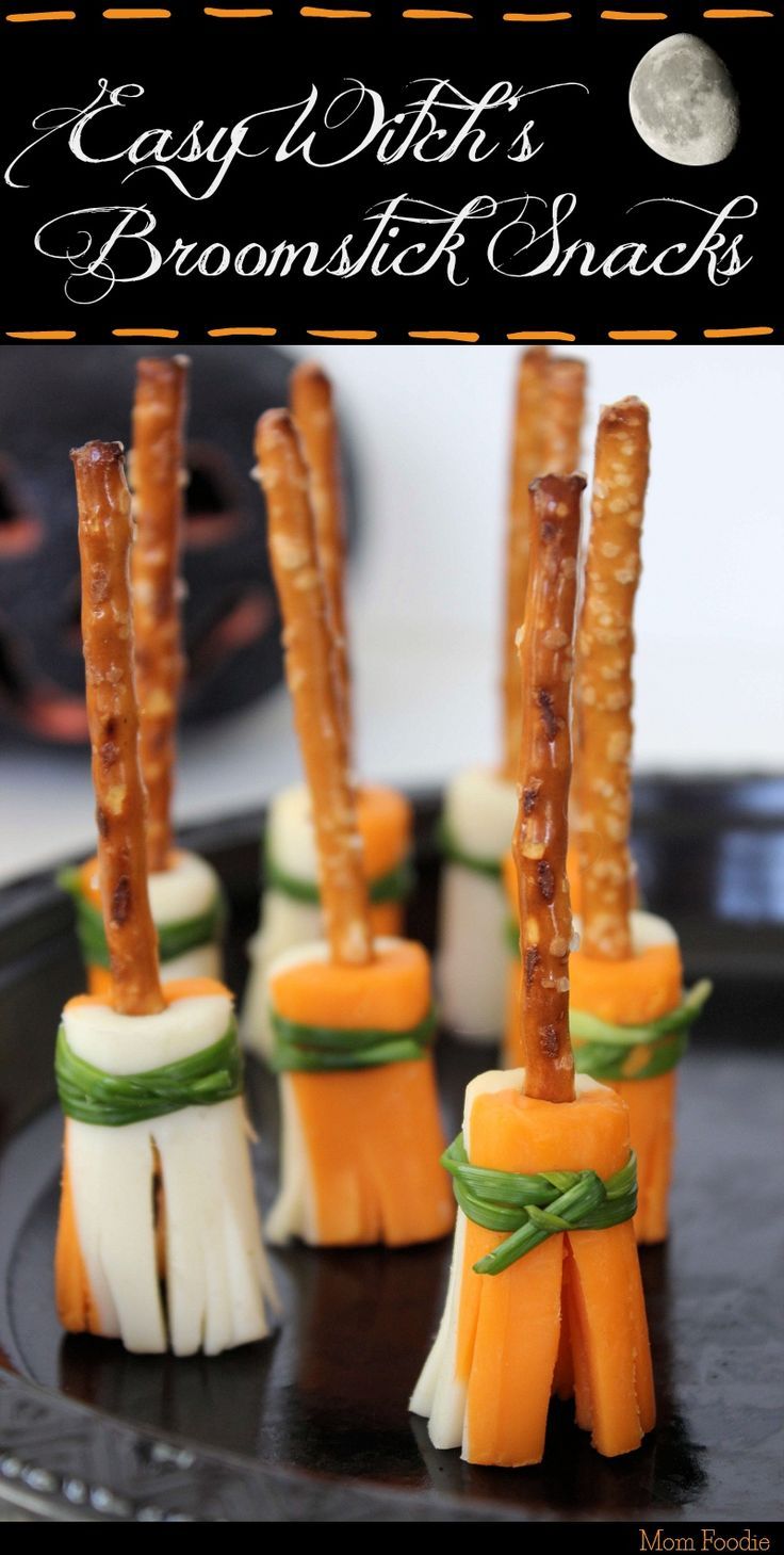 easiest way to make perfect halloween witches broom stick treats