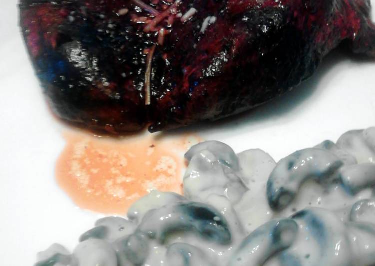 easiest way to make tasty bloody garlic parmesan lungs chicken breast halloween