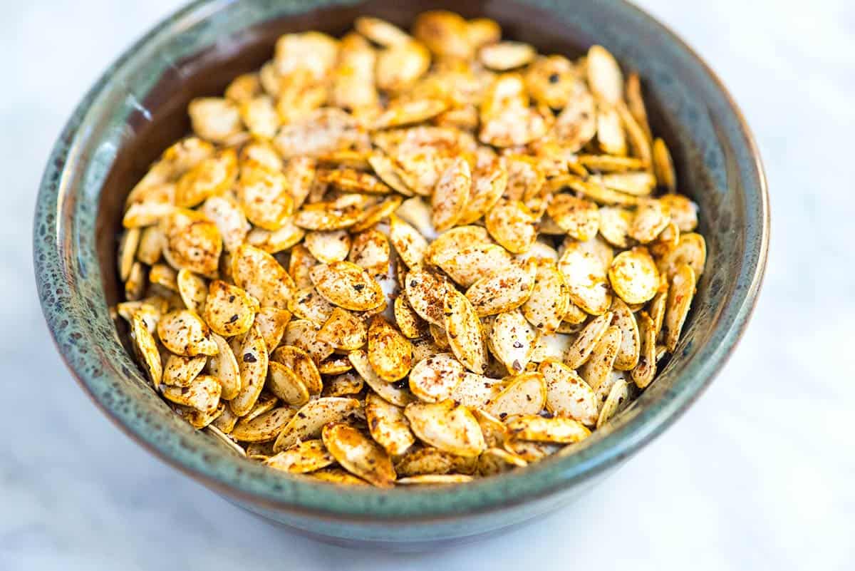 easiest way to make yummy spicy pumpkin seeds