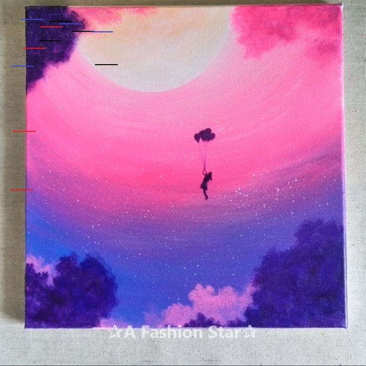 easy acrylic painting ideas for beginners on paper