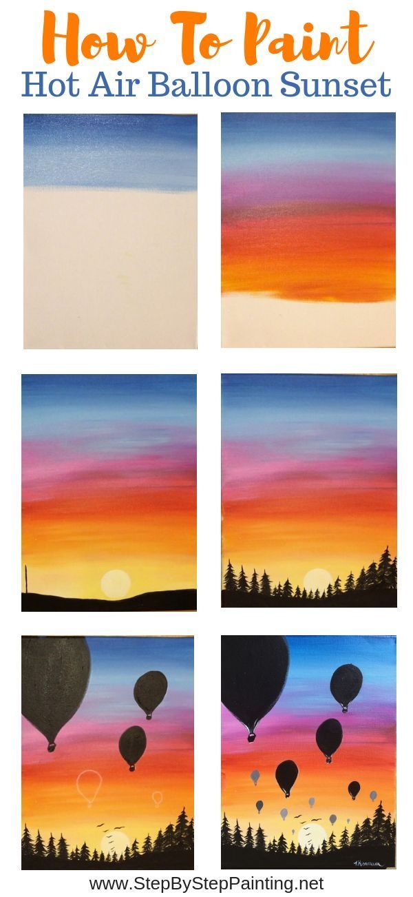 easy sunset acrylic painting for beginners