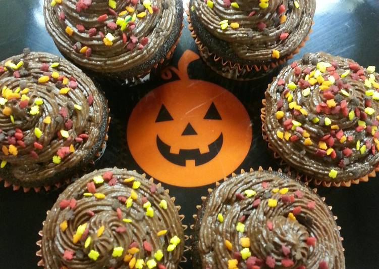 how to cook yummy fall chocolate mocha cupcakes