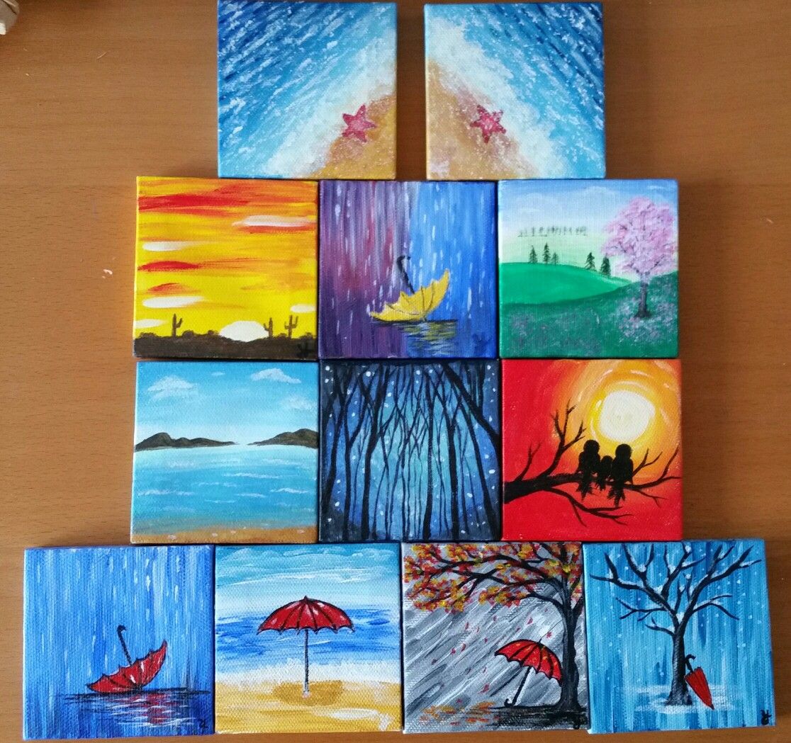 Mini Canvas Acrylic Painting On Canvas Ideas 101 mini canvas acrylic painting on canvas ideas
