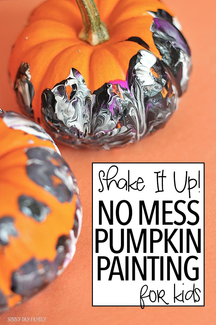 no mess pumpkin painting