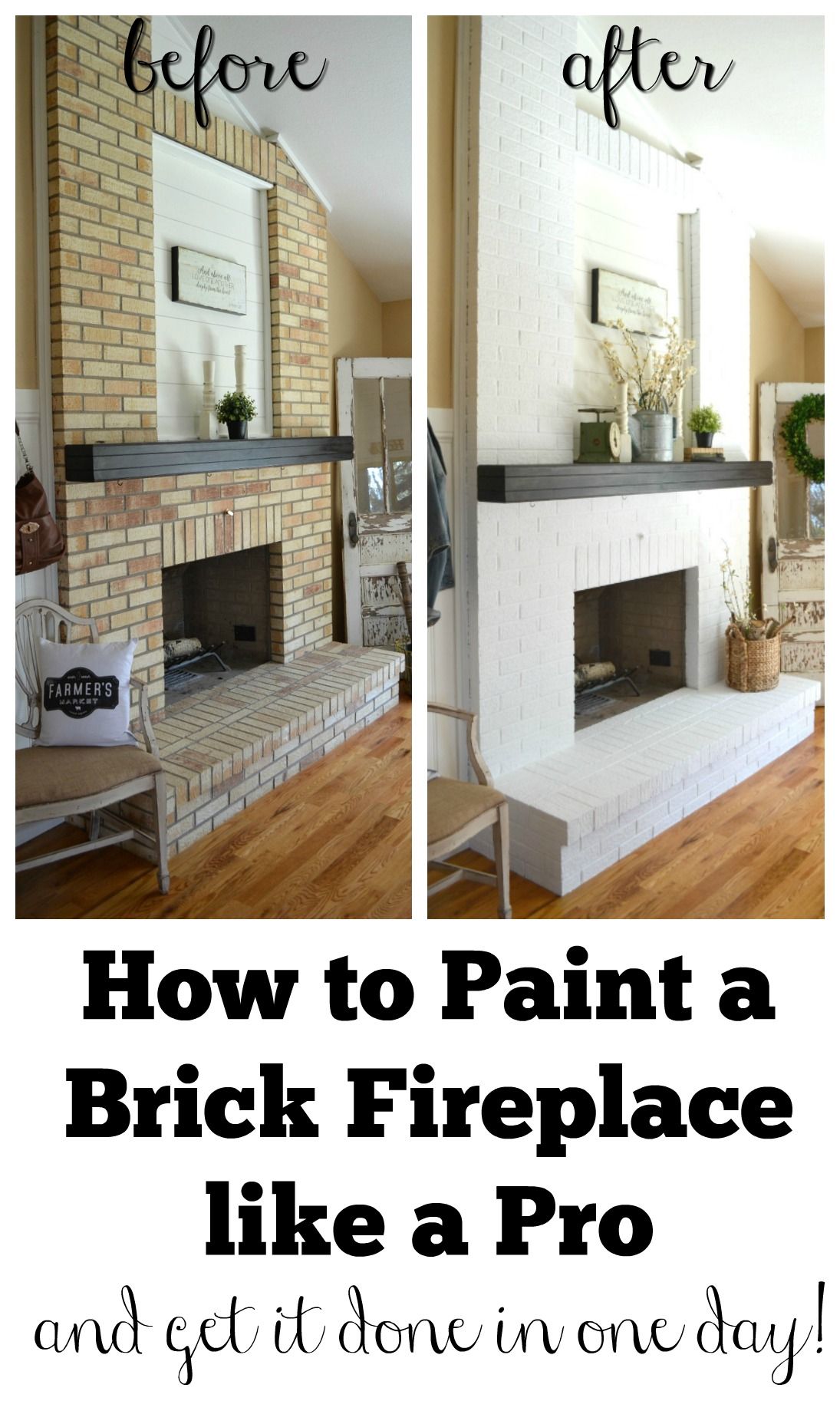 painting brick white fireplace