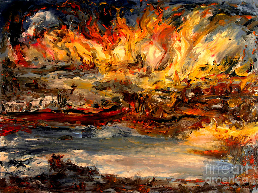 painting of hell fire
