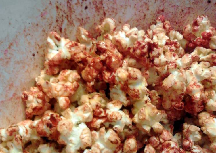 recipe appetizing bloody popcorn halloween