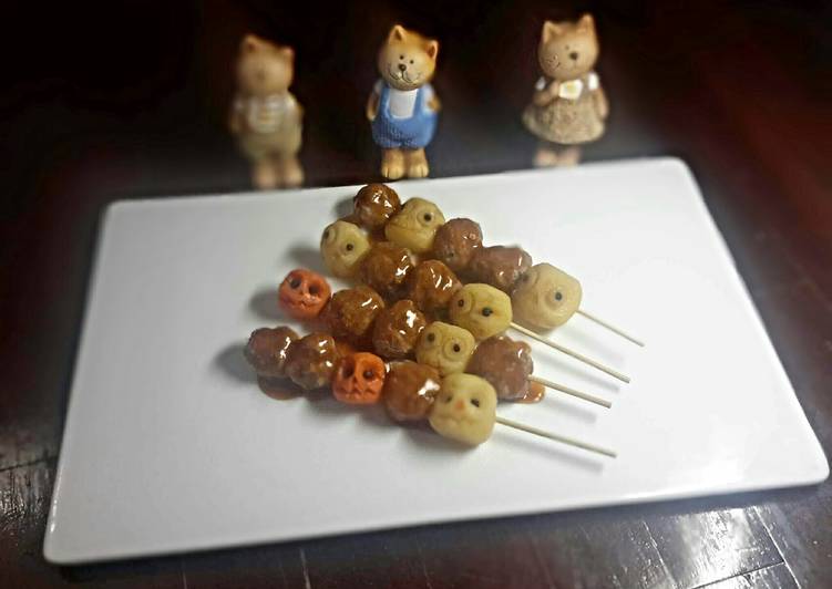 recipe appetizing halloween spicy meatballs skewers