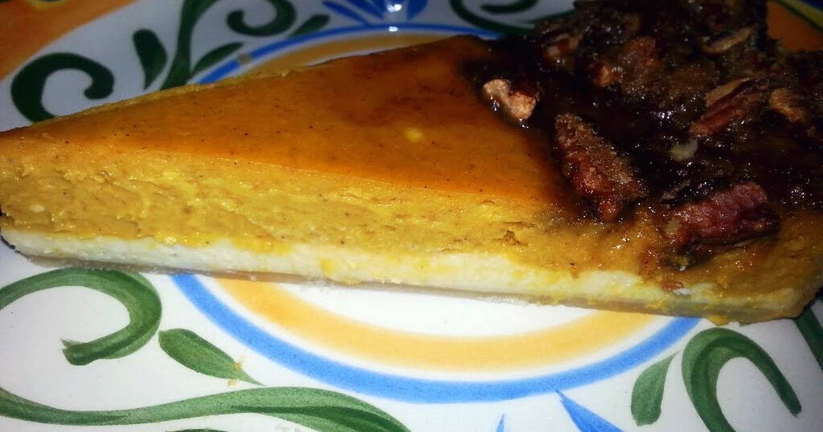 recipe appetizing rays double pumpkin pecan cheesecake