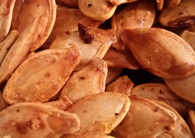 recipe appetizing salt and pepper roasted pumpkin seeds