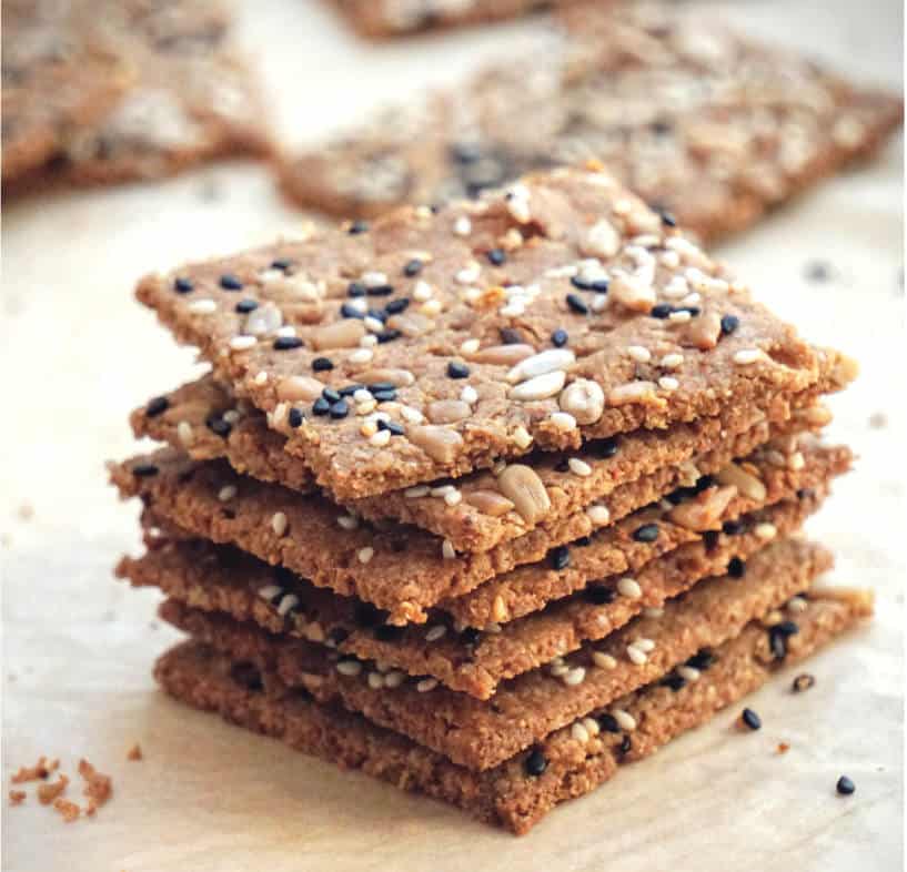recipe appetizing vegan keto seed crackers