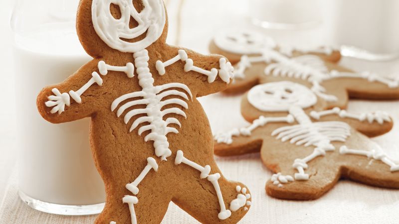 recipe delicious halloween gingerbread man skeletons