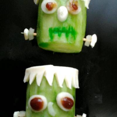 recipe delicious ladybirds frankenstein cucumbers
