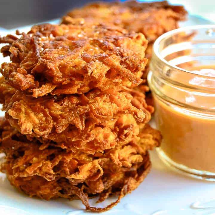 recipe delicious sweet potato fritters w butter dipping sauce