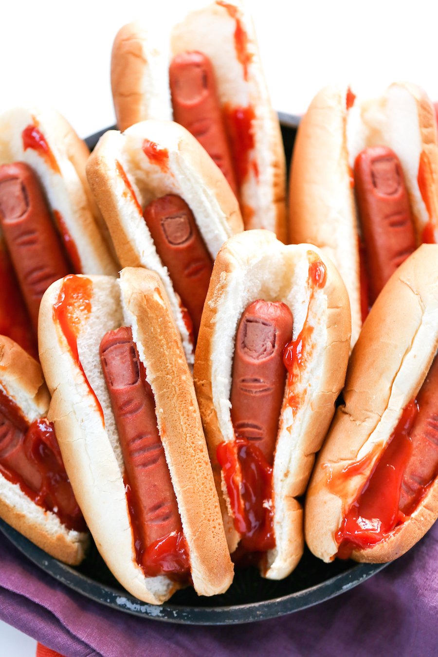 recipe perfect bloody severed fingers hot dogs with ketchup halloween