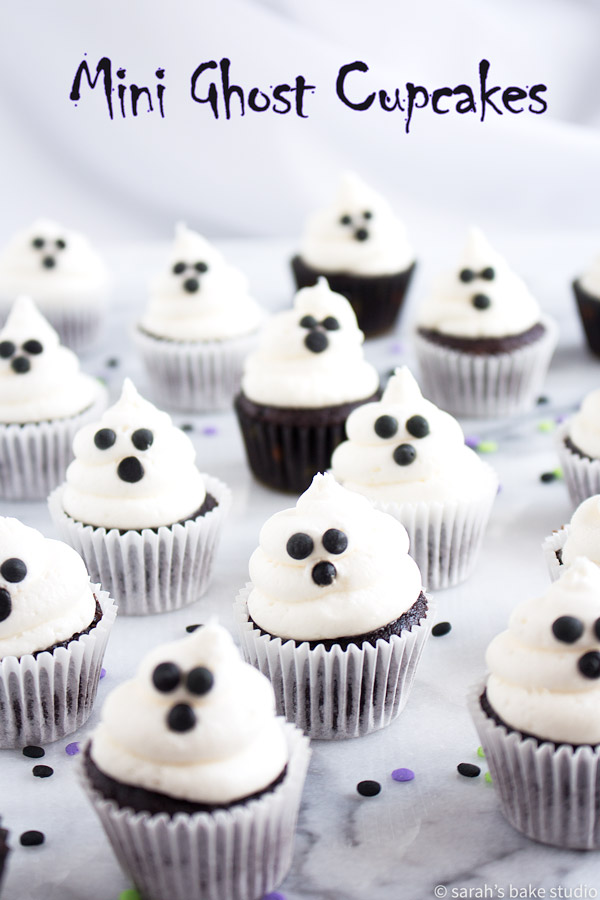 recipe perfect mini ghost cupcakes