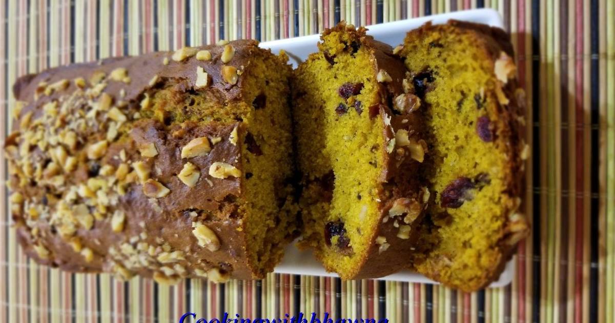 recipe tasty cranberry walnut pumpkin bread yummy autumn dessert halloween special post