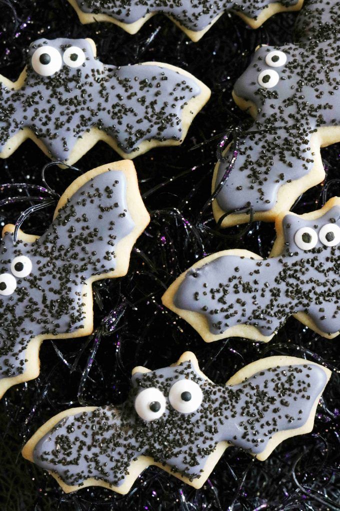 recipe yummy bat shape cookies for halloween