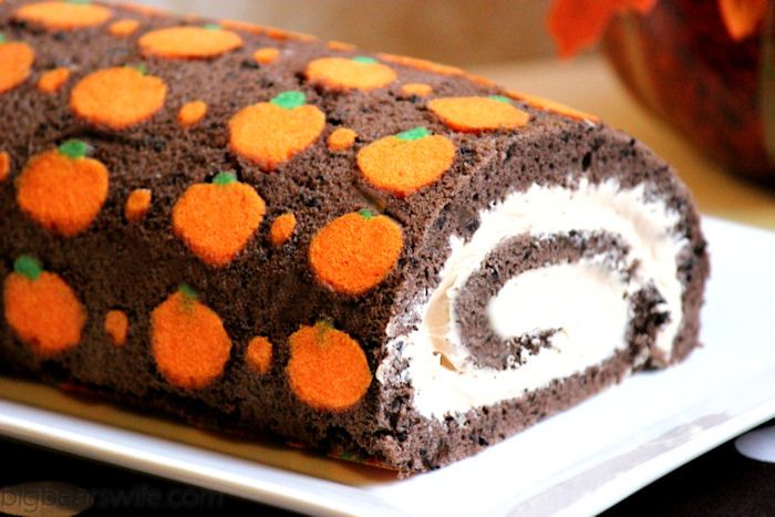 recipe yummy halloween swiss roll cale
