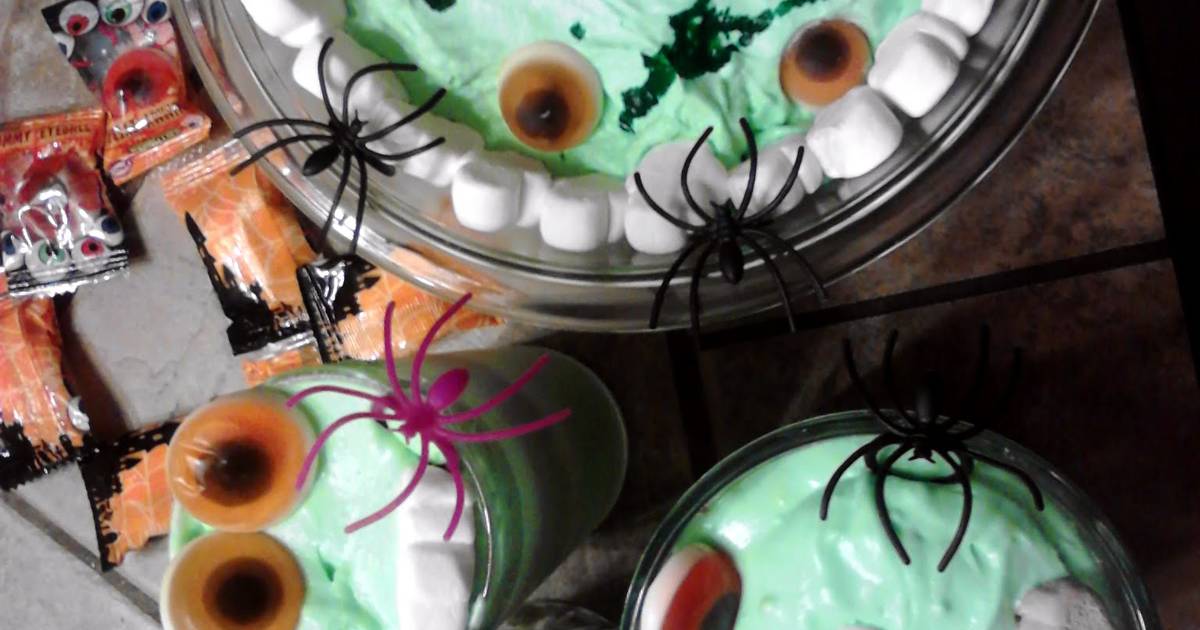 recipe yummy monster eyes n slime oreo layered dessert halloween 1