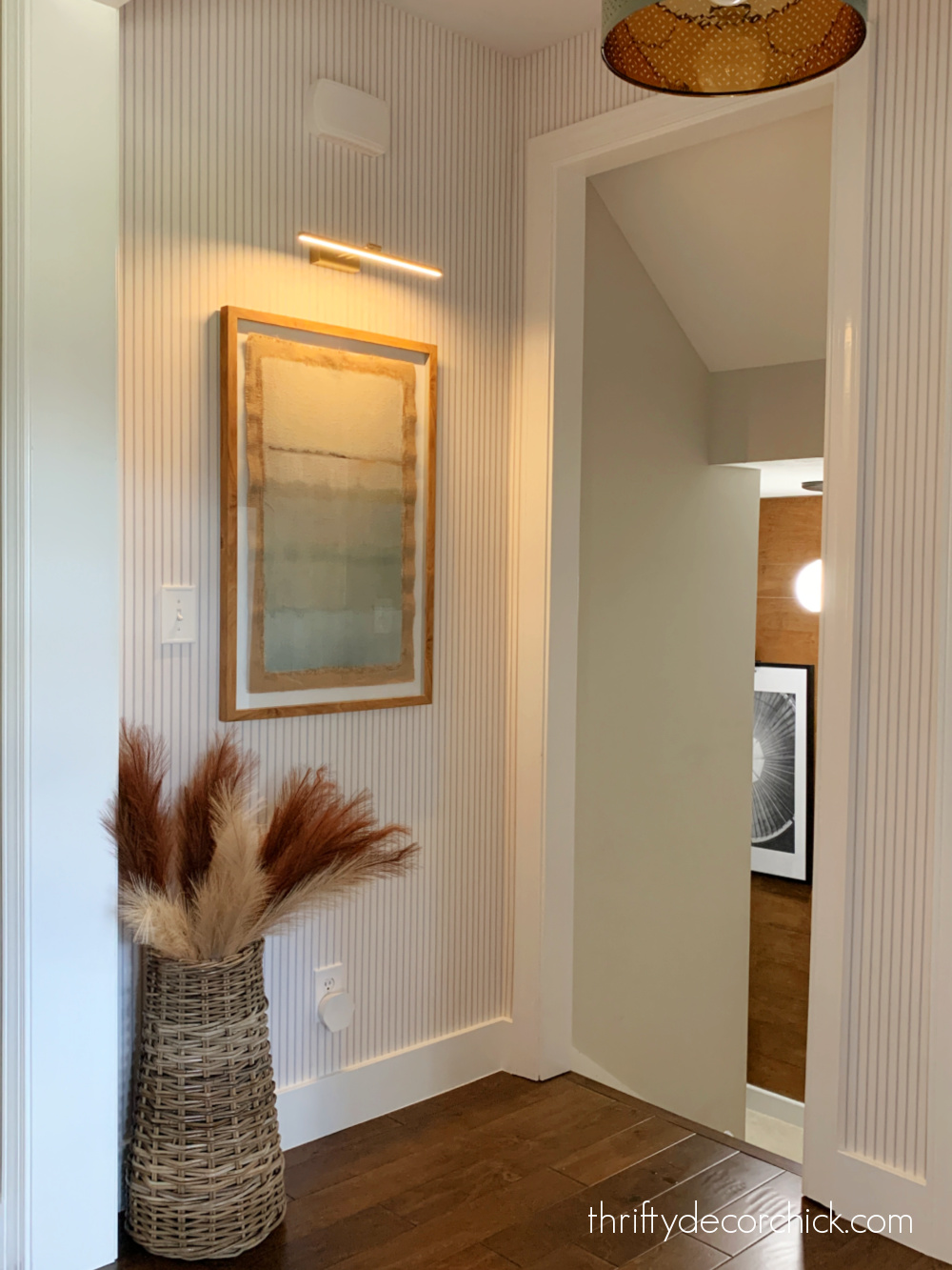 My All-Time Favorite Amazon Home Decor Finds | Thrifty Decor Chick 103 blue pinstripe wallpaper