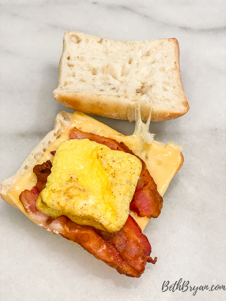Bacon Gouda Breakfast Sandwich copycat recipe 4