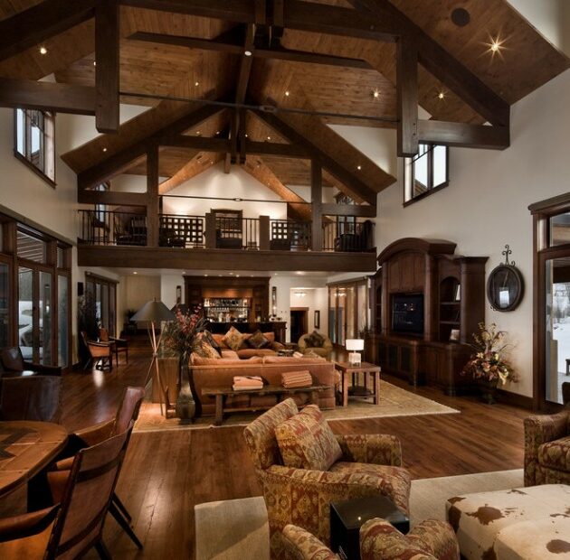 15 Warm Rustic Family Room Designs For The Winter 9 630x945 2