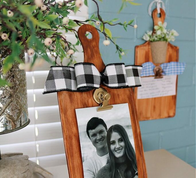 youtube diy dollar store crafts Dollar tree christmas diy 234 DIY Picture Hanger from Dollar Store Cutting Boards 683x1024 1