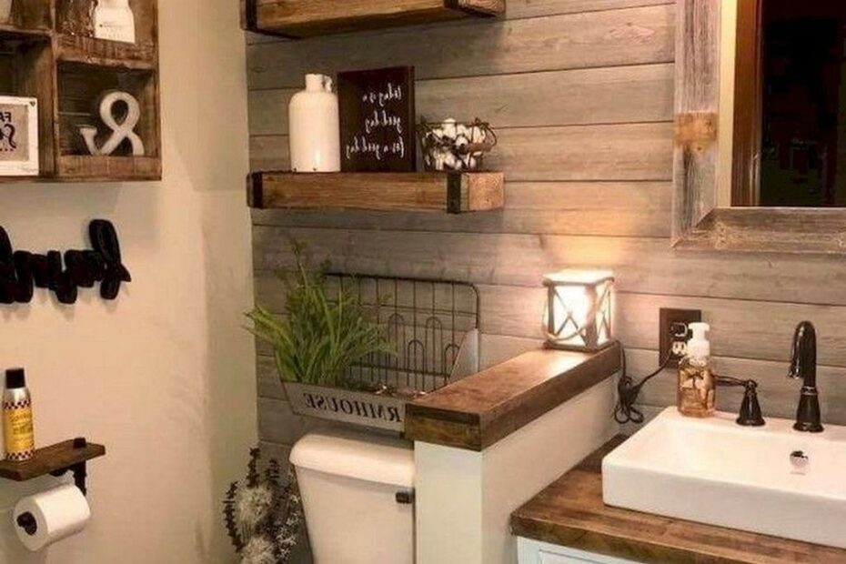 Perfect Rustic Farmhouse Bathroom Design Ideas 45
