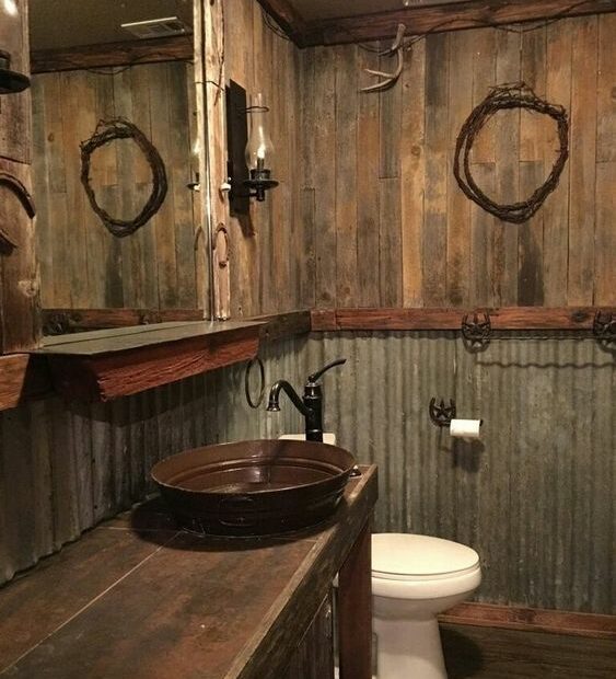 rustic bathroom ideas pictures Vanities countryliving vanity hearstapps hips norman grey decorewarding barnwood 1 rustic bathroom ideas 1 1