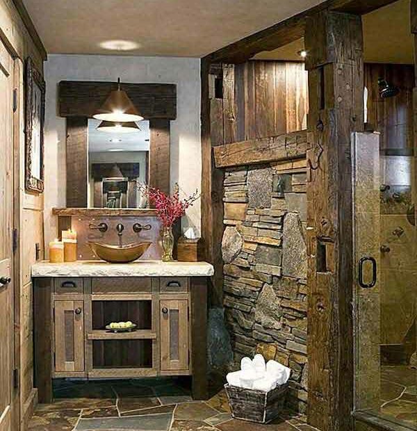 rustic decor ideas for bathroom Bathroom rustic bathrooms fireplace custom clawfoot bath elegant nature 251 rustic bathroom ideas 28